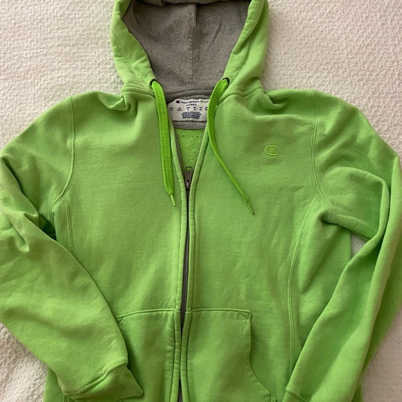 green champion zip up